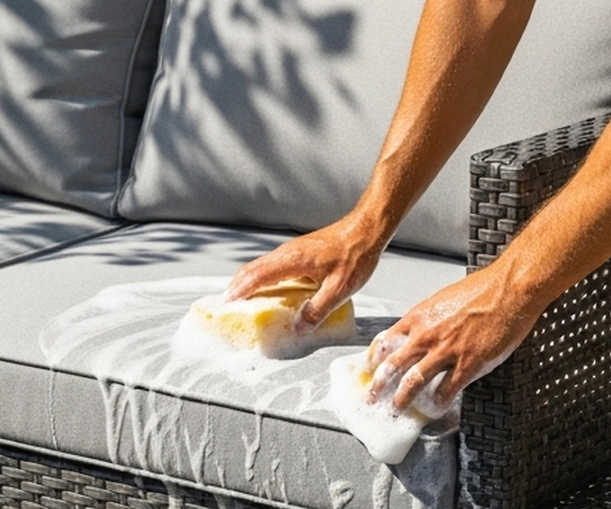 Cleaning outdoor patio furniture